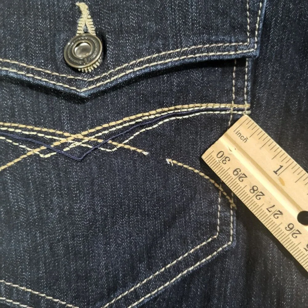 JORDACHE Women's SZ 12 Bootcut Jeans Dark Wash Y2K - Picture 6 of 11